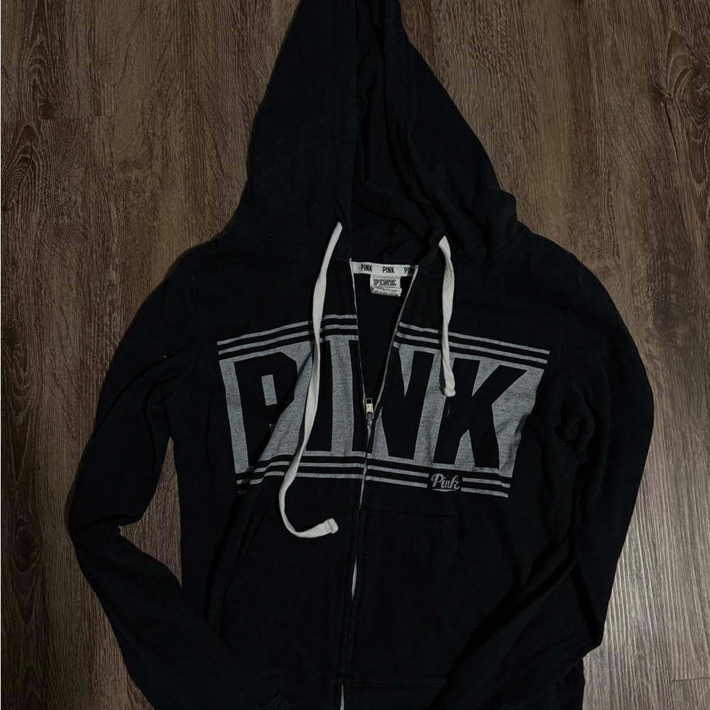 Y2K PINK Victoria's Secret Black Hoodie